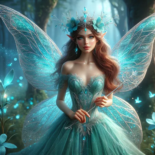 Prompt: The fairy princess of turquoide