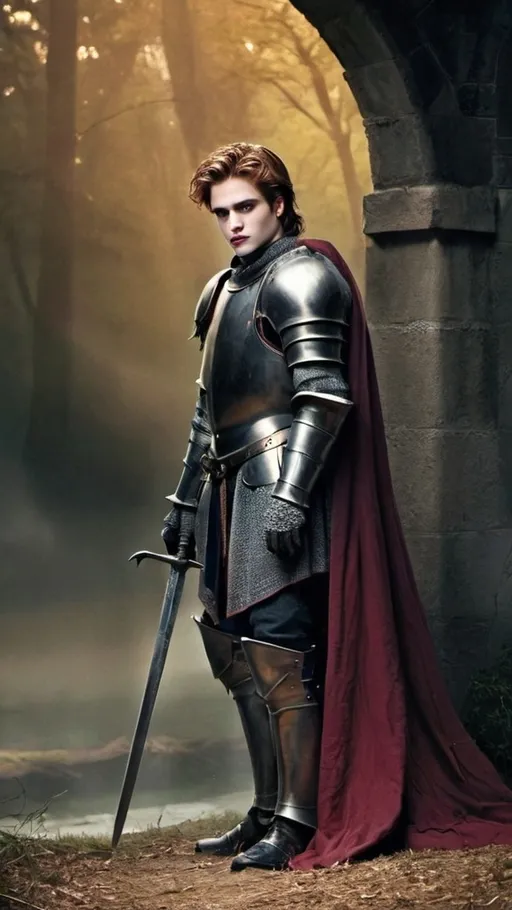 Prompt: Edward from twilight as a knight