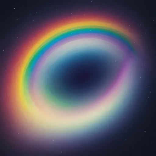 Prompt: rainbow in outer space