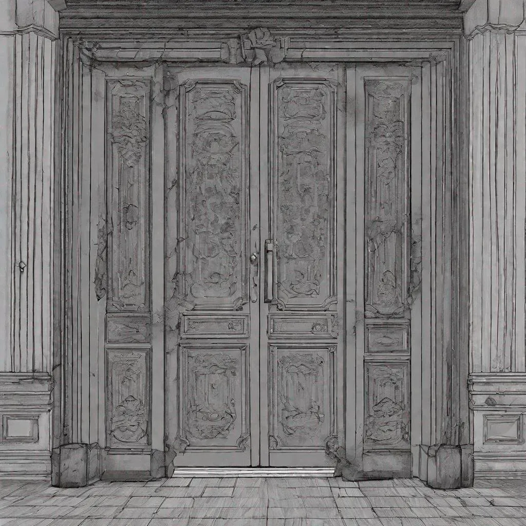 Prompt: The door that wakes in darkness, opening into nightmares.
