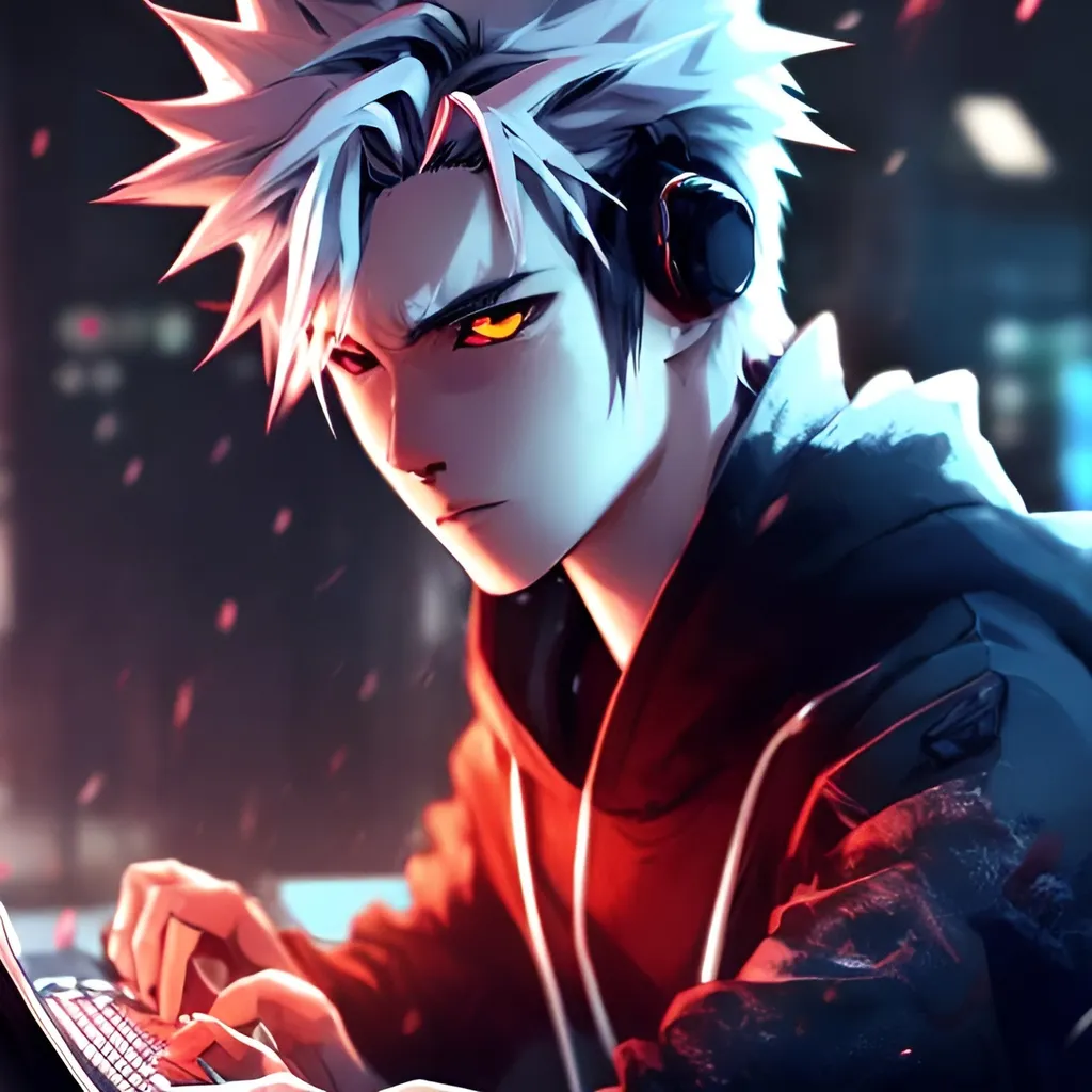 Cool anime on sale guy with hoodie