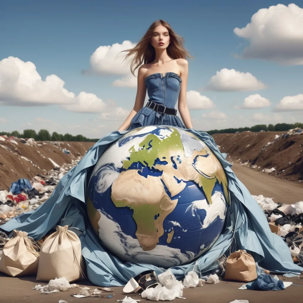 Prompt: earth and fashion waste