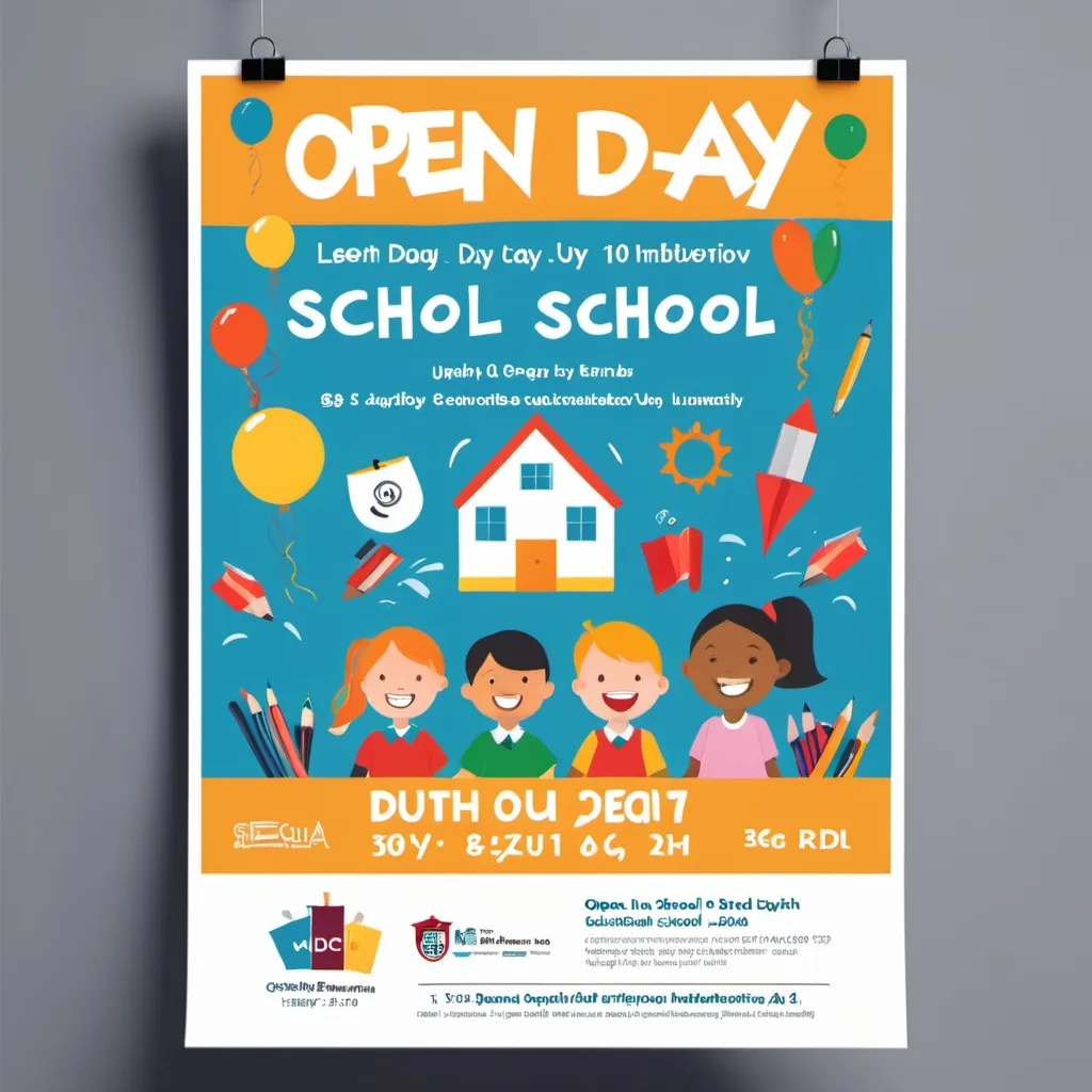 Prompt: poster open day scuola

