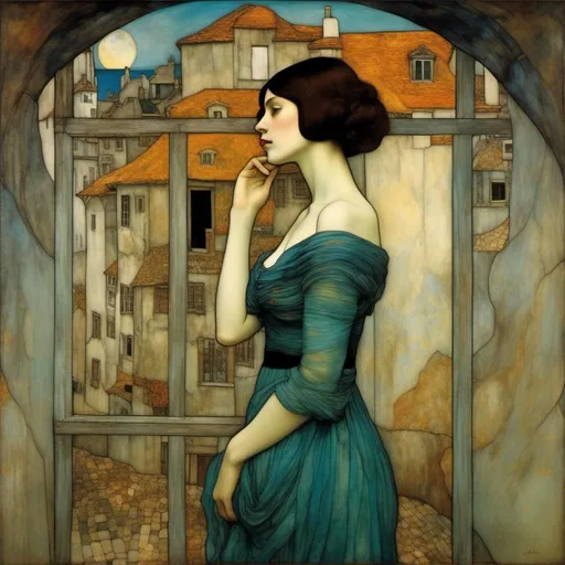 Prompt: <mymodel> ((Picasso, Klimt, van Gogh and Waterhouse style)). Full body of a beautiful profile ((Woman imprisoned )). halfway through a frame with one village halfway through the frame. with a very short dress in a surreal ((planet)) full of demons .nineteenth century.Waterhouse. with gellyfish in the withe hair. Head-on, with her legs totally spread. Short dress. with ((beautiful face)). ((full body)), uncovered opening legs. Turner style. van Gogh style. Hyper-fantastic , hyper-realistic, ornate, meticulously detailed, muted colors, meticulous, intricate, highly detailed il. Cinematic light. Work of art. Extremely detailed

