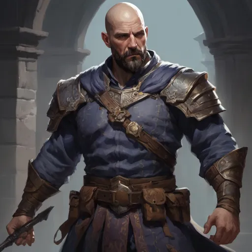 Prompt: (torso) Male stocky large beefy 42-year old battle-mage with short hair and beard, engaged in combat casting an magical arcane-spell, villiage under siege at night, in movement, pathfinder, d&d setting, realistic, enhanced shadow quality, colorful
