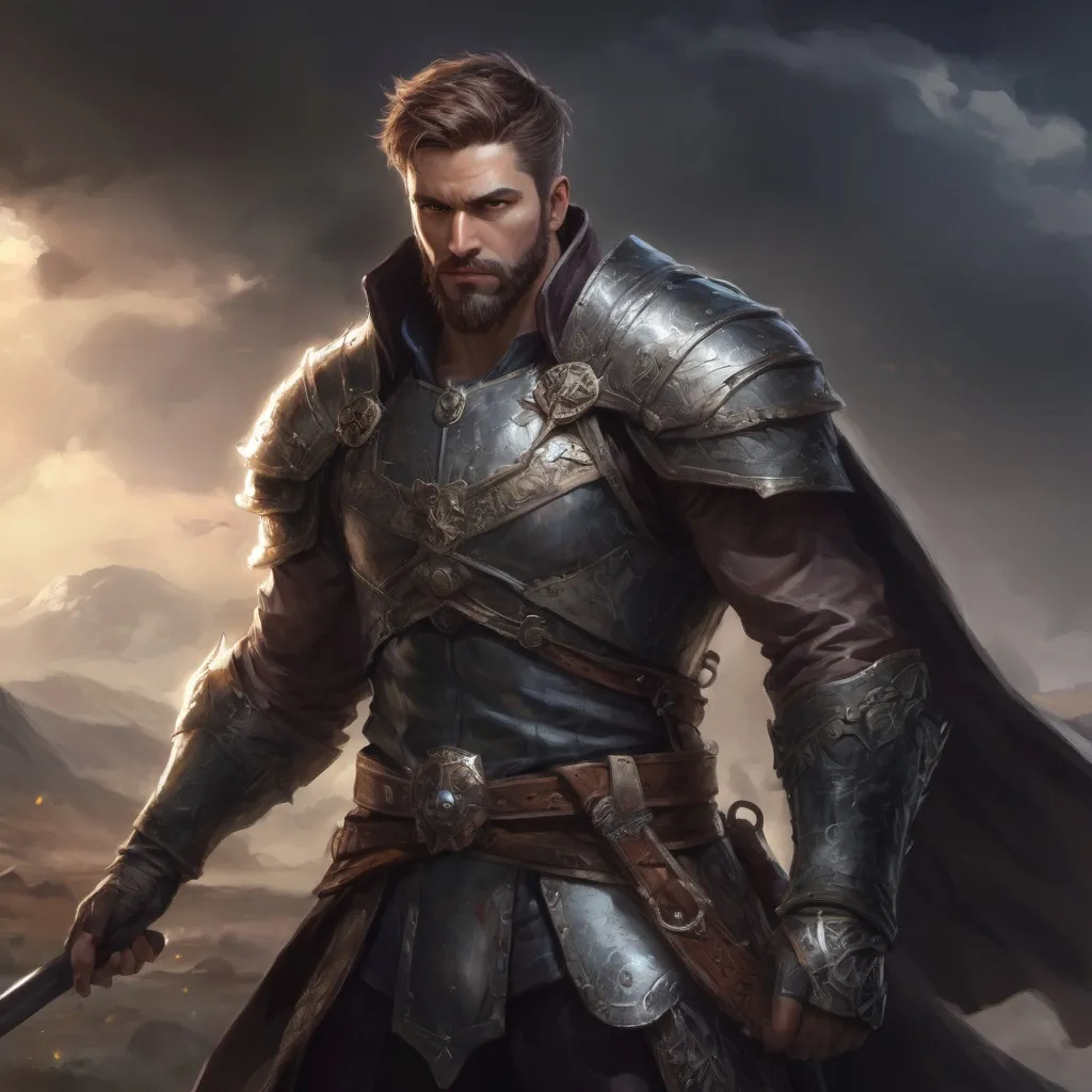 Prompt: (Full body) male stocky masculine manly hunky royal cleric with short hair and beard, hairy chest, in a dark battle field, pathfinder, d&d setting, in a realistic high quality digital art style