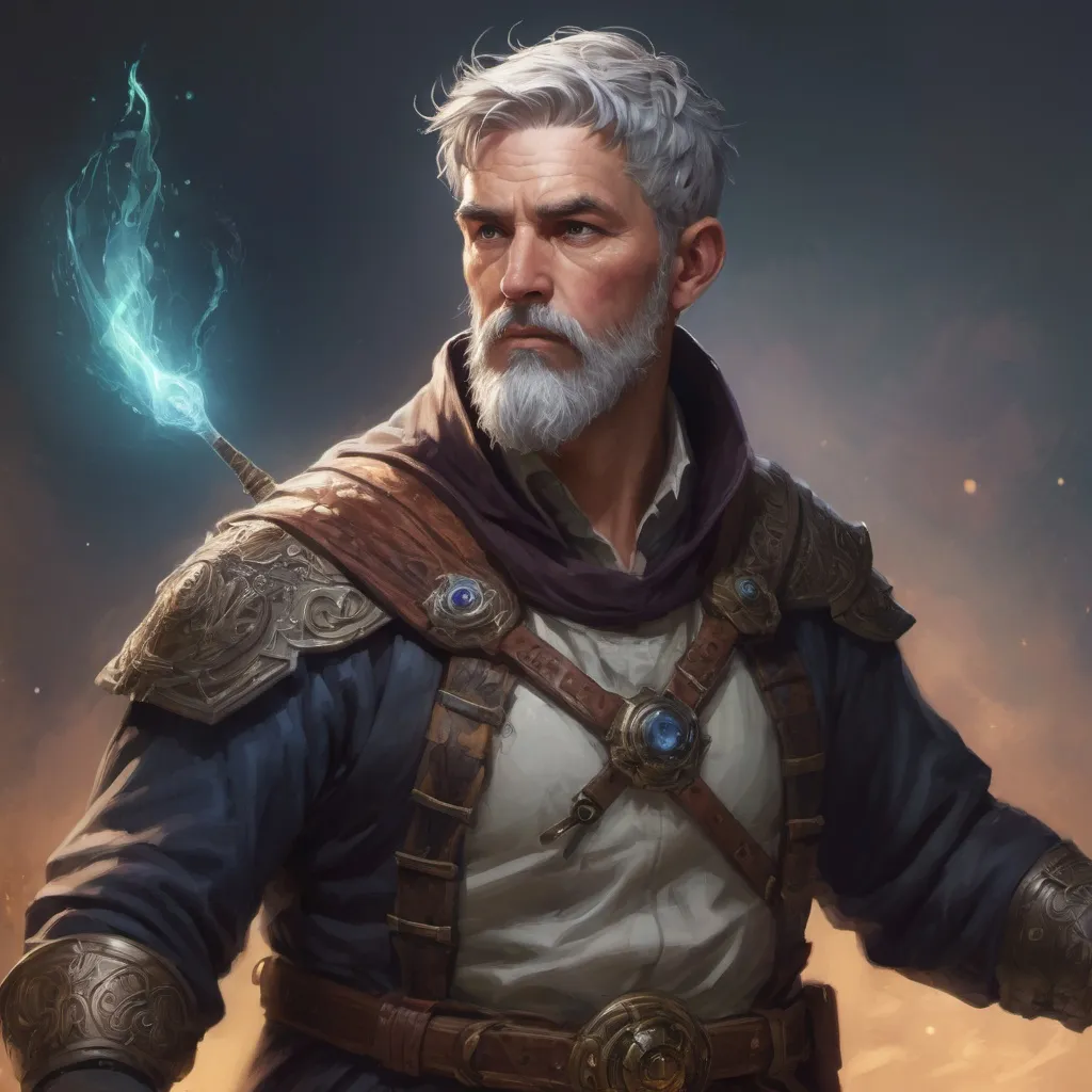 Prompt: Male stocky mature druid with short-cut hair and beard, in combat casting magic, inside of an astral magical dimention, pathfinder, d&d setting, in a realistic high quality digital art style, enhanced shadow quality