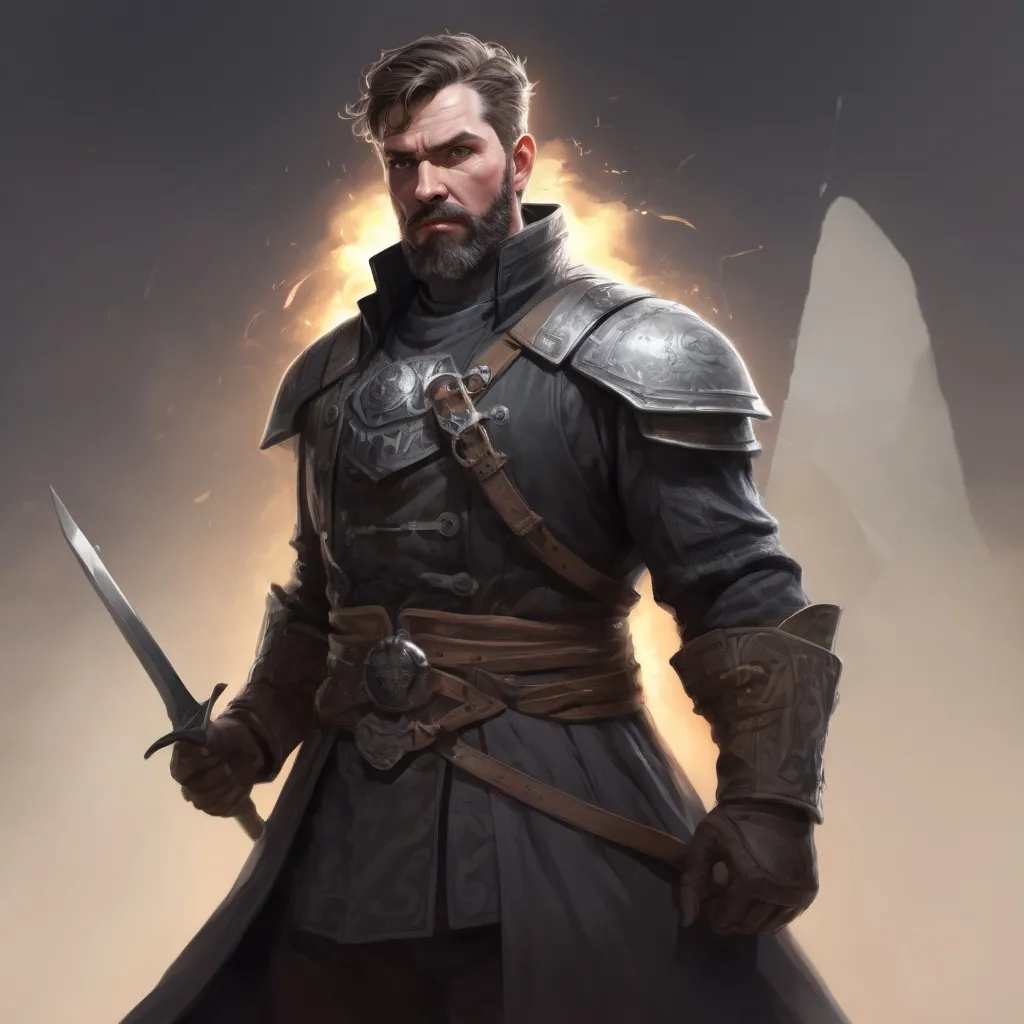 Prompt: Male stocky heavy-set mature illutionist with short-cut hair and beard, on a battlefield, in combat, casting a white-spell, pathfinder, d&d setting, in a realistic high quality digital art style, enhanced shadow quality