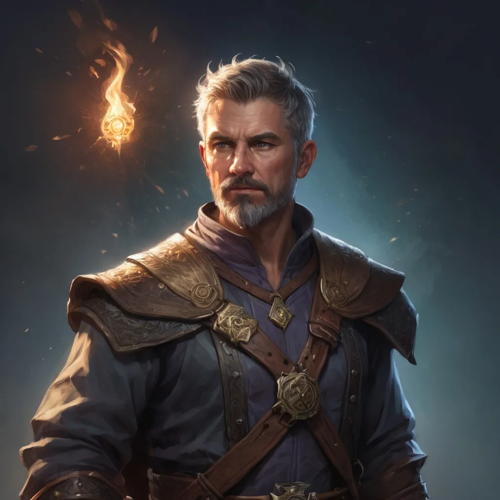 Prompt: Male stocky mature druid with short-cut hair and beard, in combat casting magic, inside of an astral magical dimention, pathfinder, d&d setting, in a realistic high quality digital art style, enhanced shadow quality