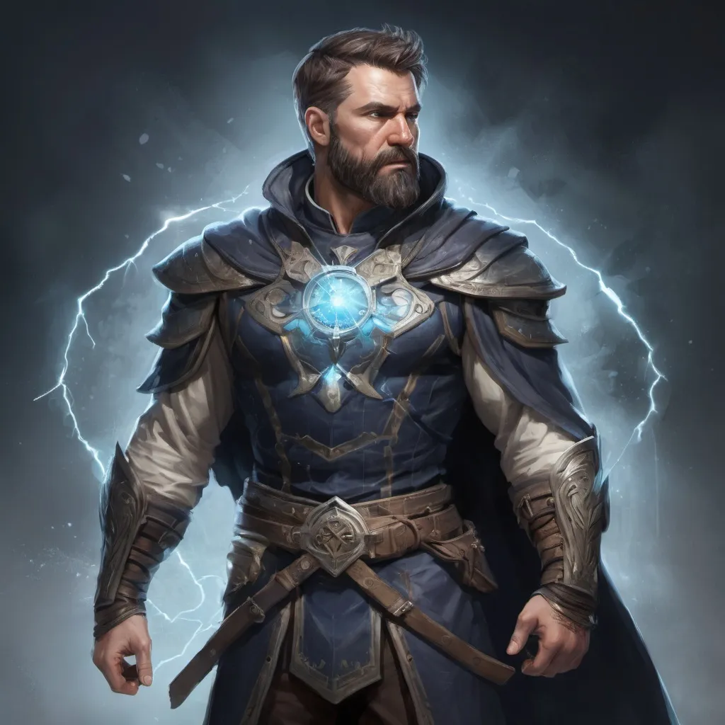 Prompt: (torso) Male stocky large fit 37-year old cryomancer with short-cut hair and beard, casting a magic-ray out of hands in a windy path, pathfinder, d&d setting, in a realistic high quality digital art style, enhanced shadow quality