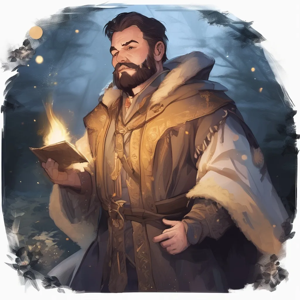 Prompt: (Full body) male stocky large magical Cleric with short-cut hair and beard, casting a magical healing spell, in nature in the dark, cloak, pathfinder, d&d setting, in a realistic digital art style