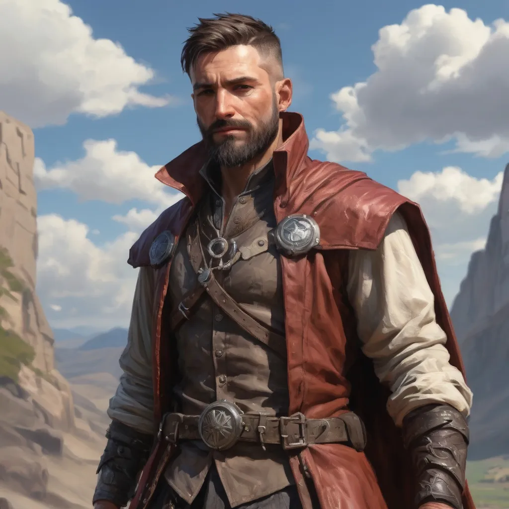 Prompt: (head and torso) Male heavy-set fit 30-year old hunky alchemist with short-cut hair and beard, holding magic-spell, on a windy battlefield, pathfinder, d&d setting, enhanced shadow quality