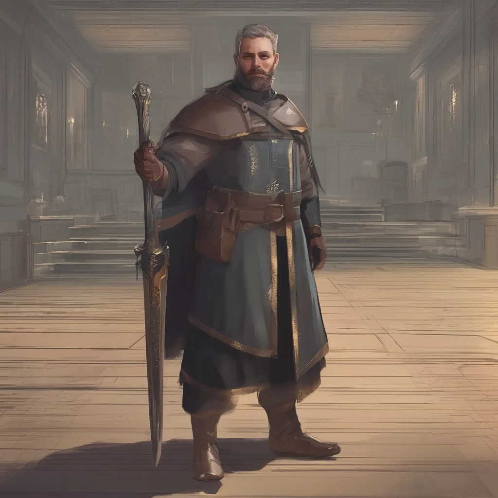 Prompt: (Full body) male stocky young royal noble with grey short-cut hair and beard, in a dark room, pathfinder, d&d setting, in a realistic digital art style