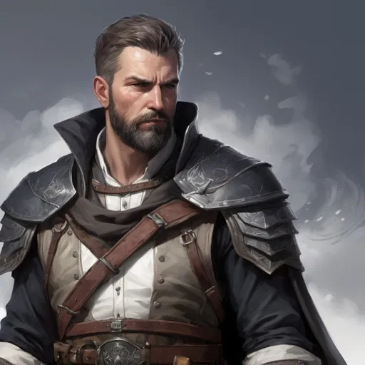 Prompt: Male stocky heavy-set mature illutionist with short-cut hair and beard, on a battlefield, in combat, casting a white-spell, pathfinder, d&d setting, in a realistic high quality digital art style, enhanced shadow quality, colorful