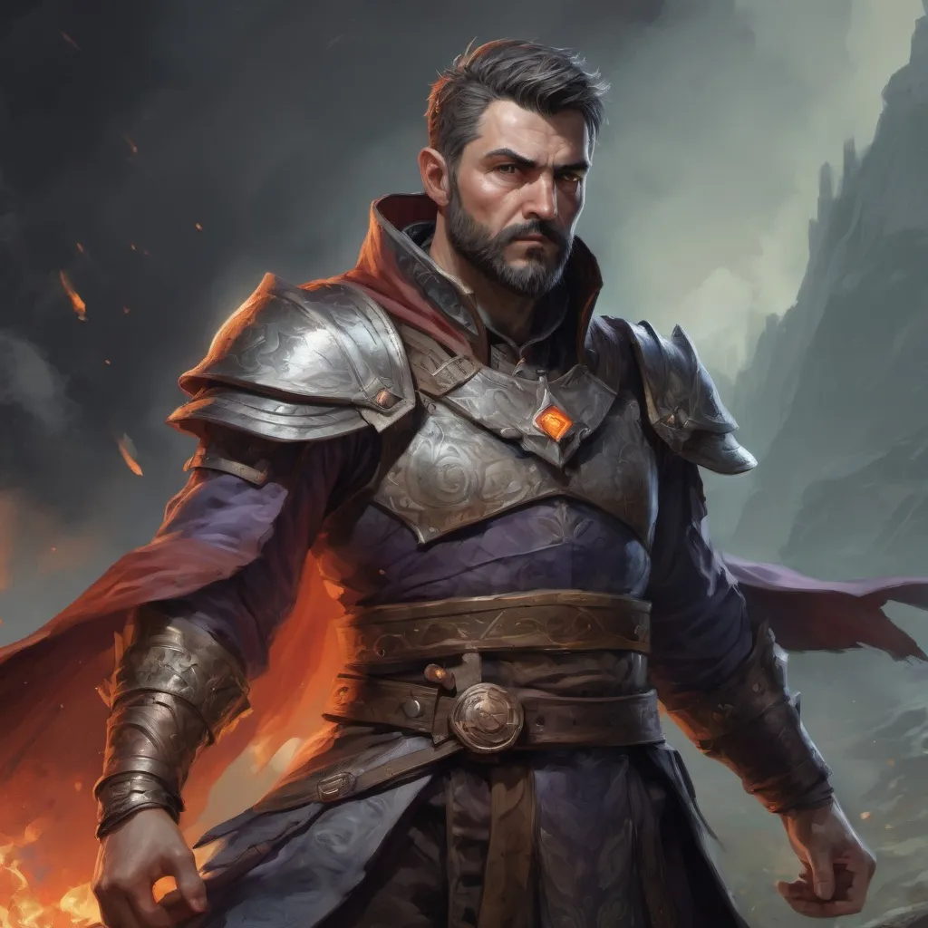 Prompt: Male stocky  mature illusion-mage with short-cut hair and beard, on a battlefield, in combat, casting a whitespell, pathfinder, d&d setting, enhanced shadow quality, colorful