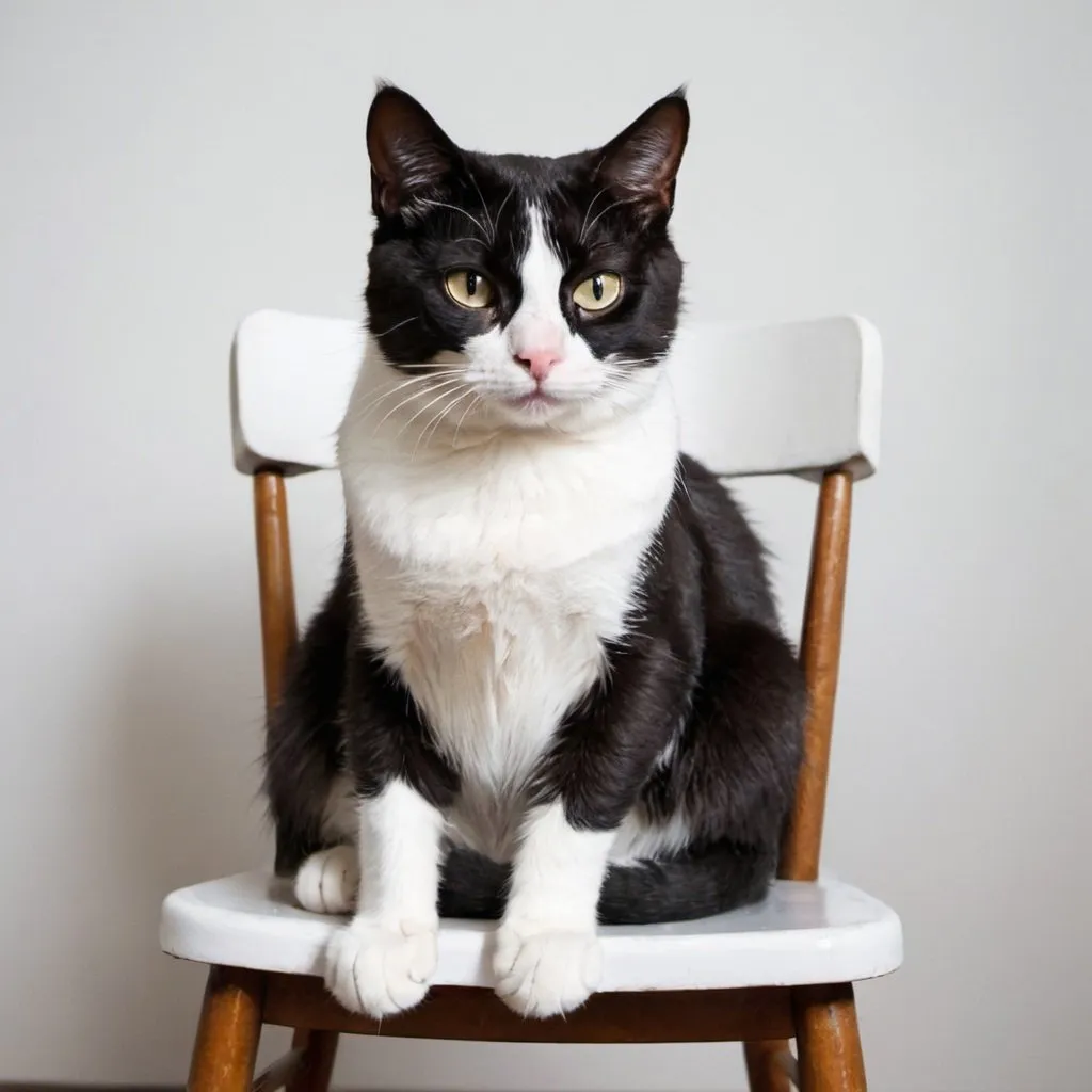 cat sitting on a chair