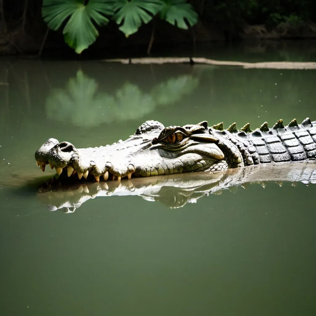 Prompt: crocodile in a lake
