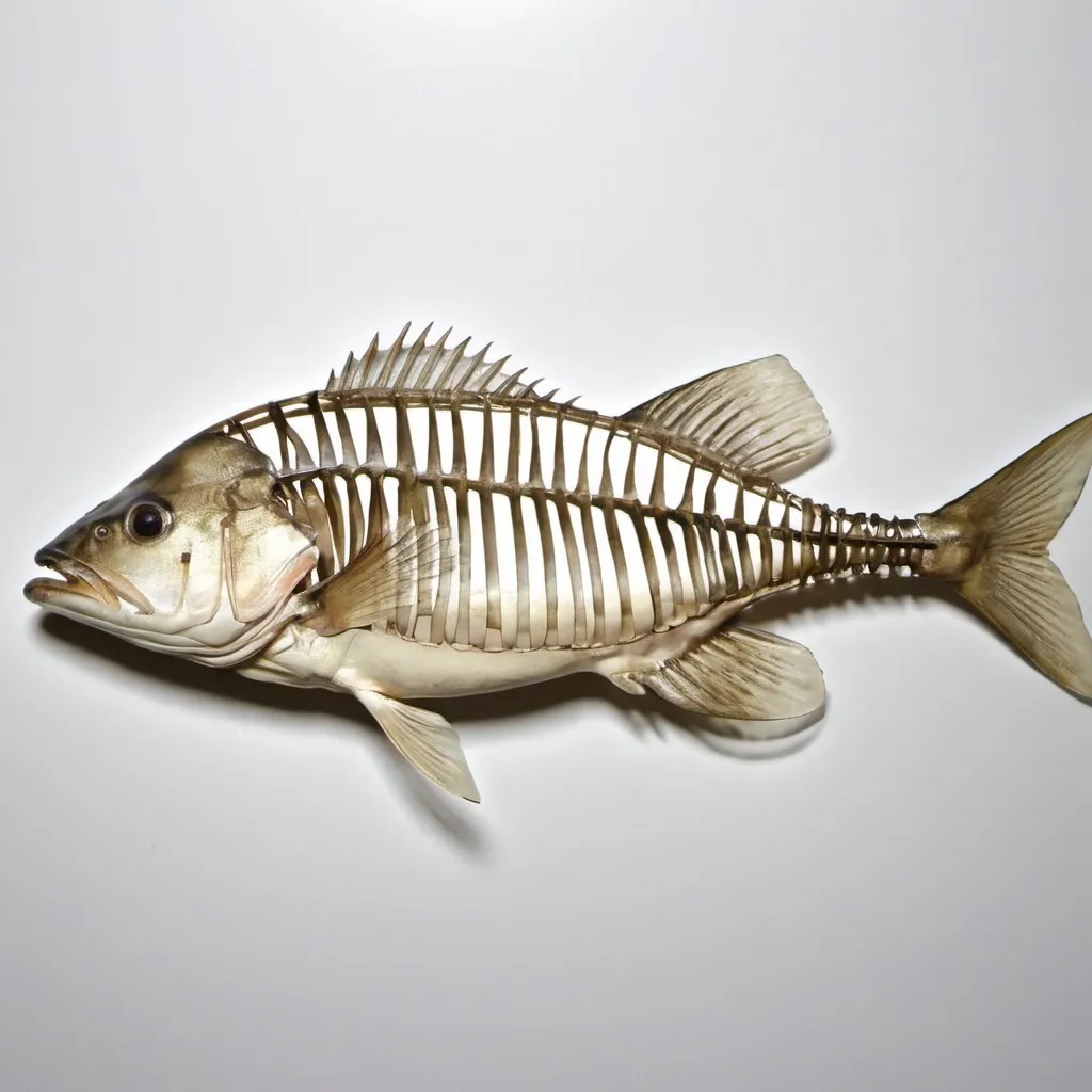 Prompt: Barramundi skeleton 