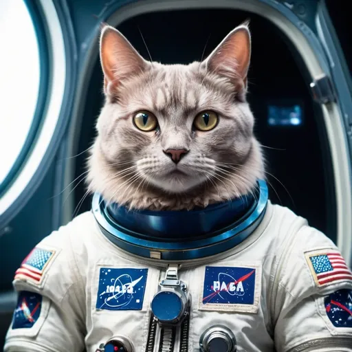 Prompt: a cat that is cool is space