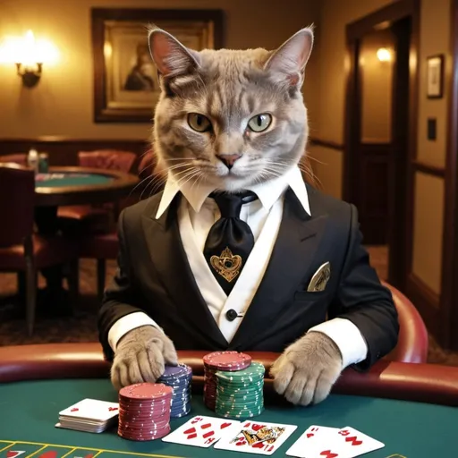 Prompt: cat in beyonce texas hold'em outfit
