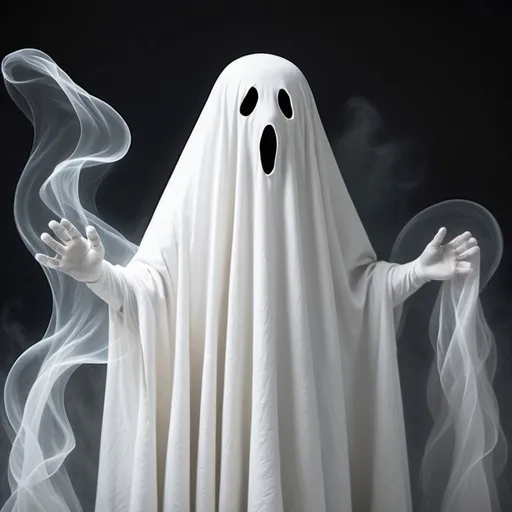 Prompt: Ghost wearing a white thing