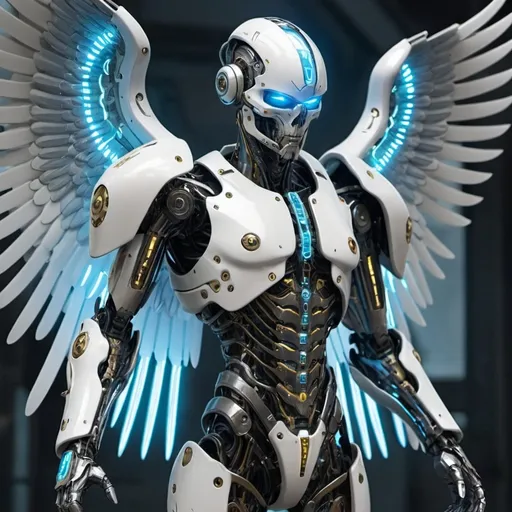 Prompt: Cybernetic Archangel