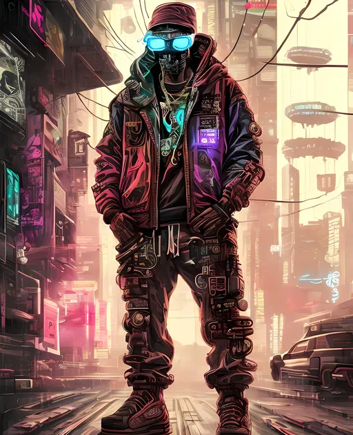 Prompt: trill art  cyberpunk