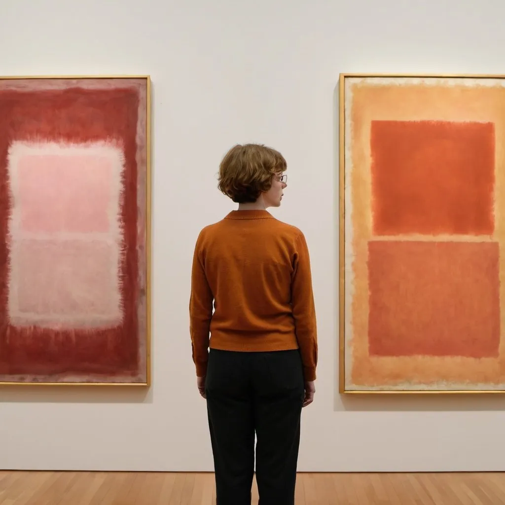 Prompt: Sophia Lillis looks at Rothko Painting

