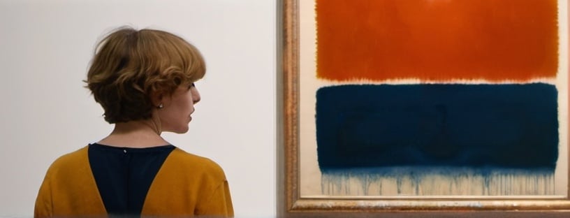 Prompt: Sophia Lillis looks at Rothko Painting 

