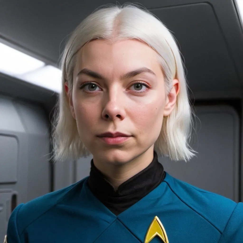 Prompt: phoebe bridgers as captain spock
