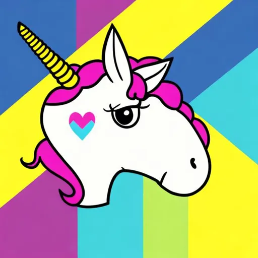 Prompt: pansexual pride flag unicorn

