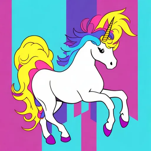 Prompt: pansexual pride flag unicorn

