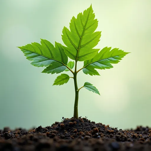 Prompt: A sapling growing into a large tree labeled "investments over time."
