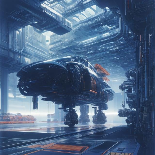 Prompt: Syd Mead, James Jean, Katsuhiro Otomo, Surreal, mysterious, strange, fantastical, fantasy, Sci-fi, Japanese anime, machines become humans, humans become machines? The journey of cybernetics, biological non-mechanical theory, trivialization of the environment, detailed masterpiece 