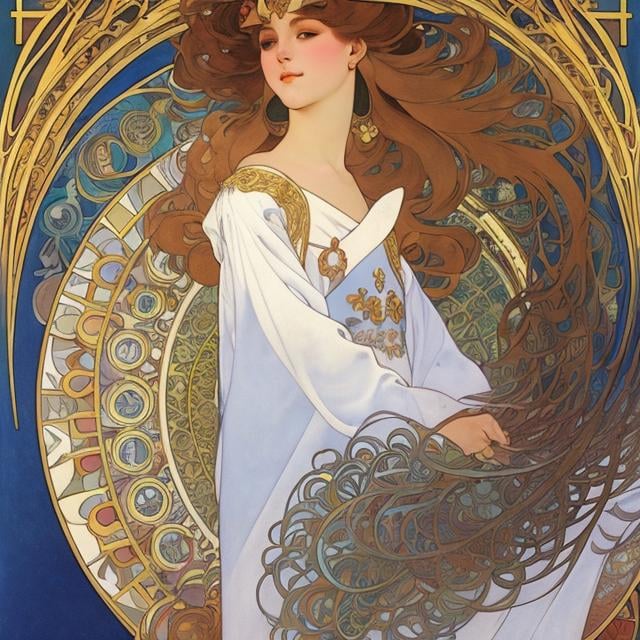 Prompt: Georges Lepape, Alphonse Mucha, Surreal, mysterious, bizarre, fantastical, fantasy, Sci-fi, fantasy, anime, ritual, story, memory, visual symbolism and chimera, spiral jetty, beautiful girl in a mini-skirt cheongsam dress, detailed masterpiece 