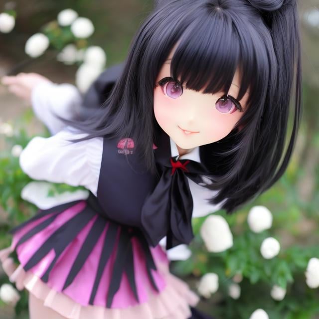 Prompt: Asagi Tohsaka, Margaret Tarrant m, Surreal, mysterious, strange, fantastical, fantasy, Sci-fi, Japanese anime, Demon Sword Master of Excalibur Academy, Lyseria, long straight silver hair, beautiful miniskirt high school girl, perfect body, she loves sweets dessert, beautiful cute innocent smile, school uniform, hyper detailed masterpiece high resolution definition quality, manga drawing 