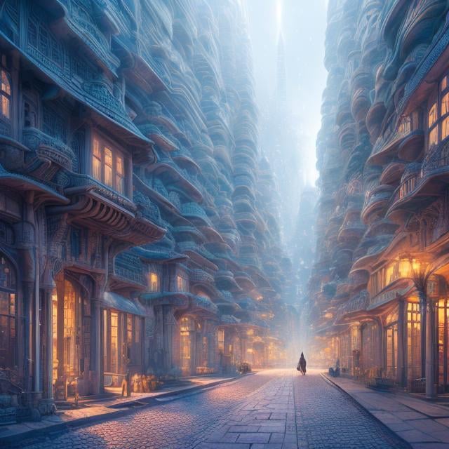 Prompt: François Schuiten, Lebbeus Woods, Satish Gujral, Surreal, mysterious, strange, fantastical, fantasy, Sci-fi, Japanese anime, miniskirt blonde beautiful girl Alice, perfect voluminous body, street corner labyrinth, deconstructed architectural blueprints, hyper detailed high resolution definition quality, depth of field cinematic lighting 