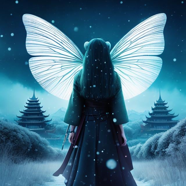 Prompt: Sulamith Wülfing, TRAN NGUYEN, Surreal, mysterious, strange, fantastical, fantasy, Sci-fi, Japanese anime, fairy tales ♾️ Symmetry with snowflakes, beautiful pi, seeing the scenery in numbers, expressing art in mathematics, detailed hand drawings colour masterpiece sharp focus cinematic lighting perspectives 