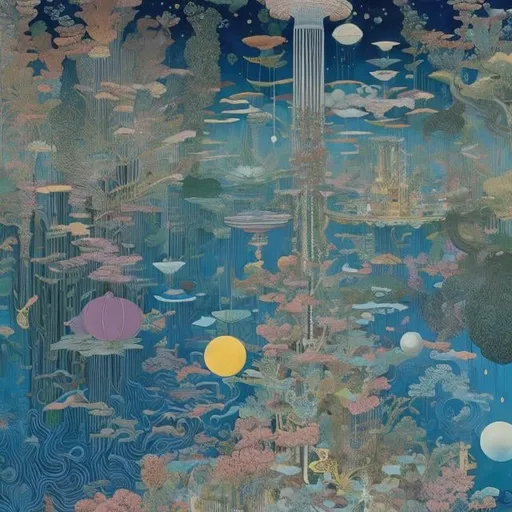 Prompt: Katsuhiro Otomo, Kay Nielsen, Eileen Agar, Japanese anime, Mysterious Strange Fantastic Surreal Absurd Fantasy Sci-Fi Fantastic, Tomorrow in the Post, Girl's Garden, Earth Now, Future Thief, Collapsible Universe, hyper detailed, high resolution high definition high quality masterpiece 
