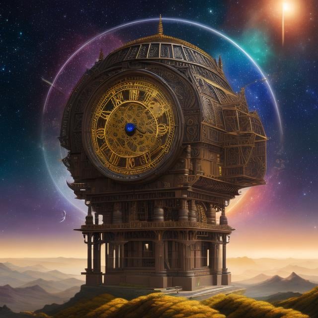 Prompt: Sulamith Wülfing, Eleanor Fortescue-Brickdale, André Édouard Marty, Japanese Anime,  Surreal Fantasy Mysterious Bizarre Sci-Fi Fantastic, Astronomical Observatory, Table Clock, Mars Exploration, Quill Pen, Rainbow is Born, hyper detailed, high resolution high definition high quality masterpiece 