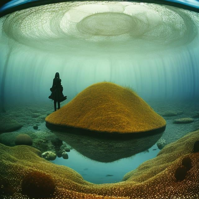 Prompt: John Bauer, Anne Anderson, Surreal, Mysterious, Strange, Fantastic, Fantasy, Sci-Fi, Japanese Anime, Unknown Underground High Temperature Biosphere, Redefining the Theory of the Origin of Life Deep in the earth's vast crust, there is a biosphere that is independent of the land and sea. The total amount of microorganisms exceeds the terrestrial biosphere, and the underground biosphere is the place where life originates. Underground space. Exploration boat. Beautiful girl in a bodysuit. Short hair, detailed masterpiece, depth of field cinematic lighting 