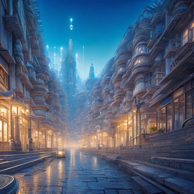 Prompt: François Schuiten, Lebbeus Woods, Satish Gujral, Surreal, mysterious, strange, fantastical, fantasy, Sci-fi, Japanese anime, miniskirt blonde beautiful girl Alice, perfect voluminous body, street corner labyrinth, deconstructed architectural blueprints, hyper detailed high resolution definition quality, depth of field cinematic lighting 