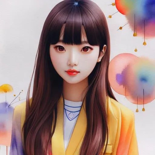 Prompt: Takako Hirai, Sunny Buick, Hand-colored watercolor, hand-drawn drawing, mysterious, strange, surreal, anime, rotating solar system, classroom, beautiful girl in miniskirt, perfect voluminous body, detailed masterpiece 