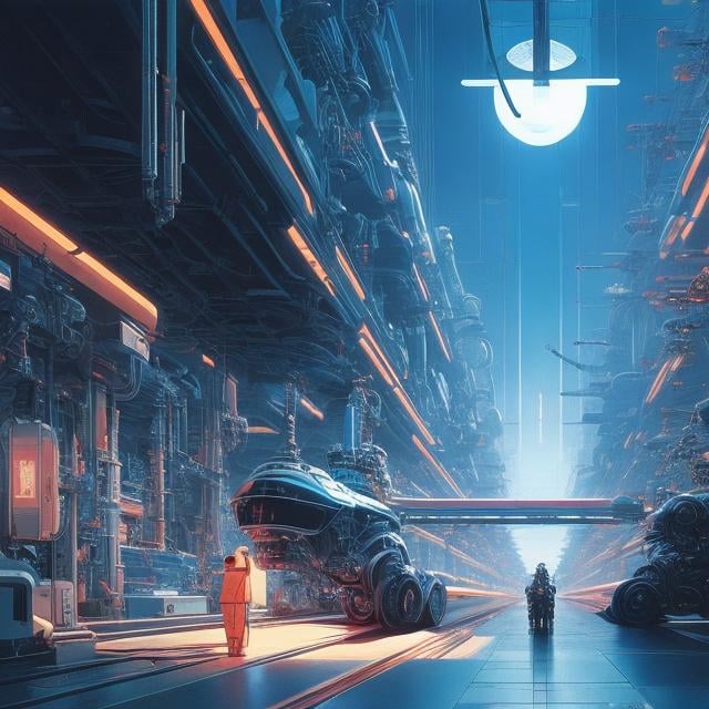 Prompt: Syd Mead, James Jean, Katsuhiro Otomo, Surreal, mysterious, strange, fantastical, fantasy, Sci-fi, Japanese anime, machines become humans, humans become machines? The journey of cybernetics, biological non-mechanical theory, trivialization of the environment, detailed masterpiece 