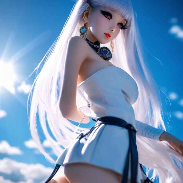 Prompt: Kiriko Nananan, Maurice Greiffenhagen, Surreal, mysterious, strange, fantastical, fantasy, Sci-fi, Japanese anime, Temple of the Eye, blueprint of the Spiral Exhibition Pavilion, miniskirt beautiful girl, dreamwalker's gaze, perfect body, detailed masterpiece 