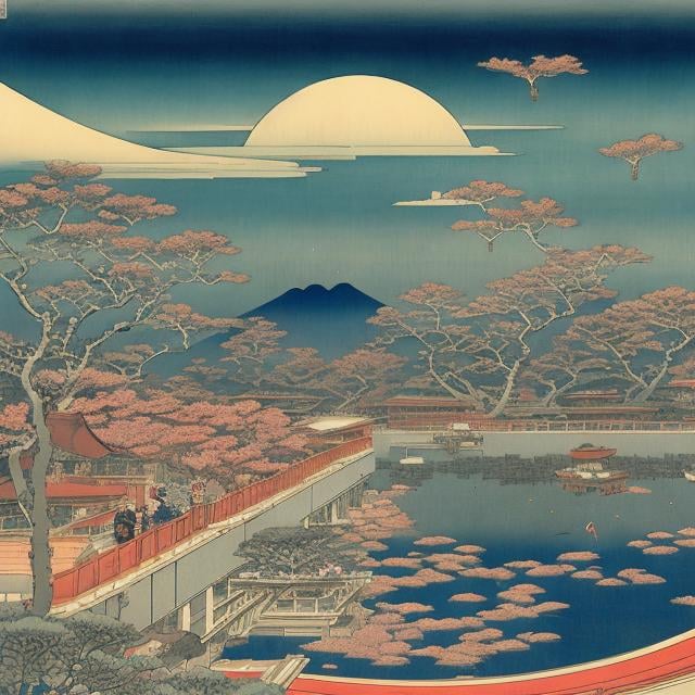 Prompt: Katsushika Hokusai, Hiroshige, Kawase Hasui, katsuhiro Otomo, Mechanical, Japanese Anime, Surreal Mysterious Bizarre Fantastic Sci-fi Fantasy, Mechanics Beautiful Girl, Miniskirt, Spherical Time Machine, Malfunction Under repair, Alien Guest detailed, masterpiece 