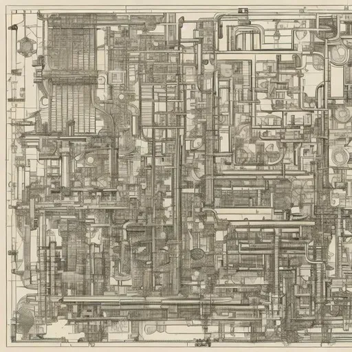 Prompt: Kiyotaka Haimura, Kenji Tsuruta, Hiroshi Masumura, Katsuhiro Otomo, Katsuya Terada, Surreal, mysterious, bizarre, fantastical, fantasy, Sci-fi, Japanese anime, world of automata, floor plan, parts diagram, screw-type spring-type contraption, rewinding time, compressing space, repairman girl, beautiful perfect voluminous body in full colour, close up in picture, hyper detailed masterpiece high resolution definition quality depth of field cinematic lighting realistic 