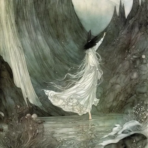 Prompt: Arthur Rackham, Kay Nielsen, Japanese anime, heart of the south
eye of the north
fingertips of the west
east heel
Gather together with the wind
Shake off the rain and scatter