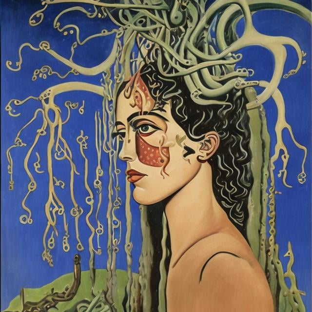 Prompt: Francis Picabia, Mabel Attwell, Surreal, mysterious, bizarre, fantastical, fantasy, Sci-fi, Japanese anime, theater of expression, Requiem, myth of life, drawbridge, boy and girl, roots and abstraction, clairvoyance of the soul, matter and memory, detailed masterpiece 