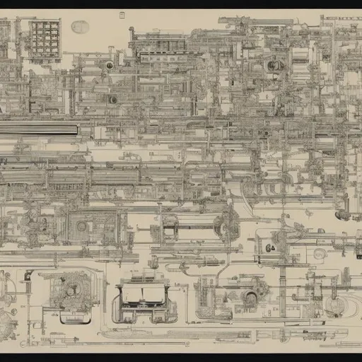 Prompt: Kiyotaka Haimura, Kenji Tsuruta, Hiroshi Masumura, Katsuhiro Otomo, Katsuya Terada, Surreal, mysterious, bizarre, fantastical, fantasy, Sci-fi, Japanese anime, world of automata, floor plan, parts diagram, exploded view, screw-type spring-type contraption, rewinding time, compressing space, repairman girl, beautiful perfect voluminous body in full colour, close up in picture, hyper detailed masterpiece high resolution definition quality depth of field cinematic lighting realistic 